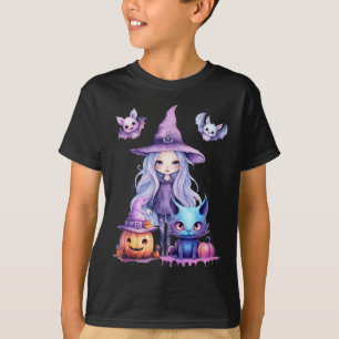 Camiseta Pastel de calabaza para gatos de bruja Pastel de H