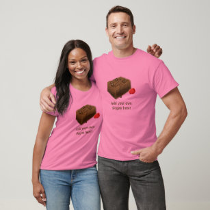 Camiseta Pastel de chocolate Brownies personalizado lema