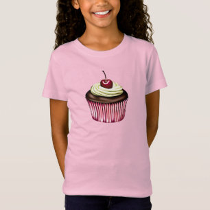 Camiseta Pastel de chocolate con cereza encima