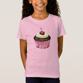 Camiseta Pastel de chocolate con cereza encima