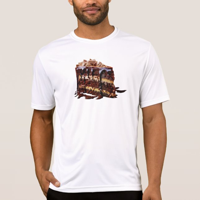 Camiseta Pastel de chocolate de varias capas indulgente de  (Anverso)