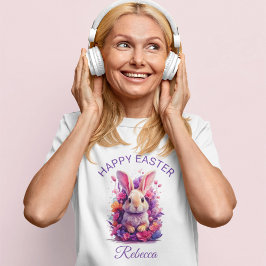 Camiseta Pastel de colores Bunny & Watercolor Florals