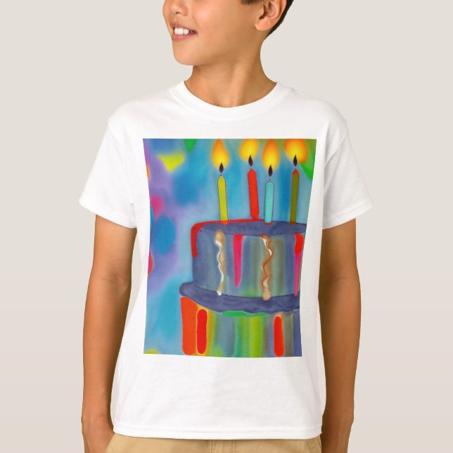 Camiseta Pastel de cumpleaños (Anverso)