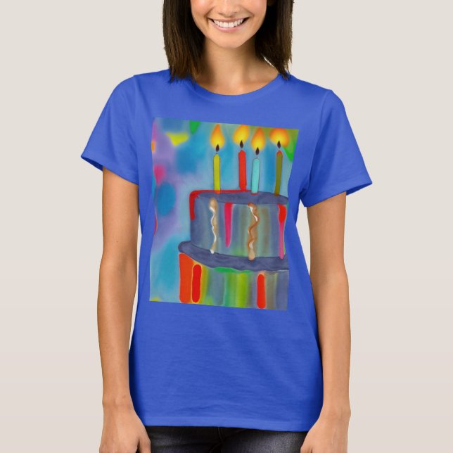 Camiseta Pastel de cumpleaños (Anverso)