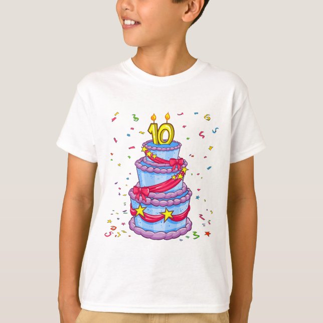 Camiseta Pastel de cumpleaños (Anverso)