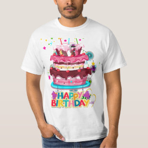 Camiseta Pastel de cumpleaños