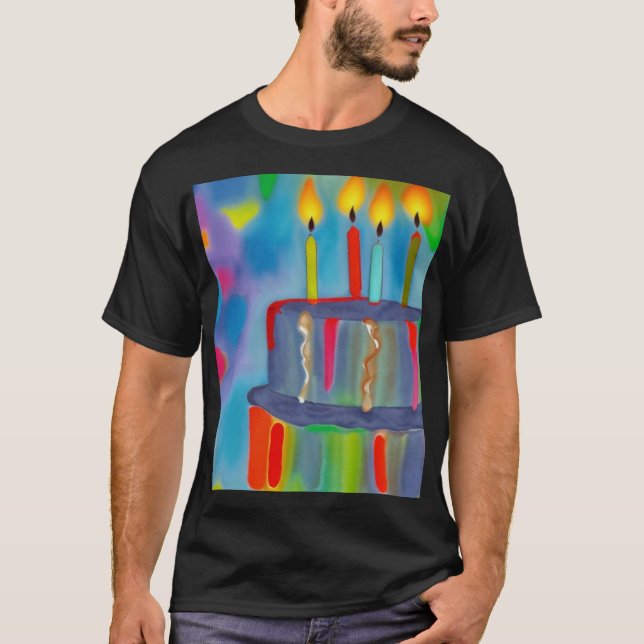Camiseta Pastel de cumpleaños (Anverso)