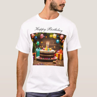 Camiseta Pastel de cumpleaños