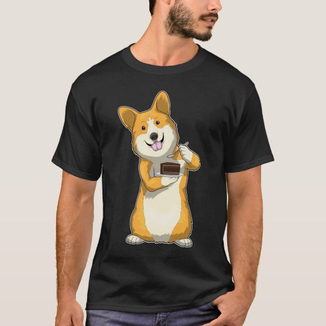 Camiseta Pastel de cumpleaños Corgi (Anverso)