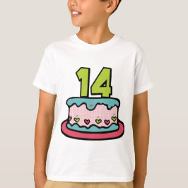 Camiseta Pastel de cumpleaños de 14 años