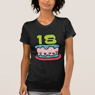 Camiseta Pastel de cumpleaños de 18 años