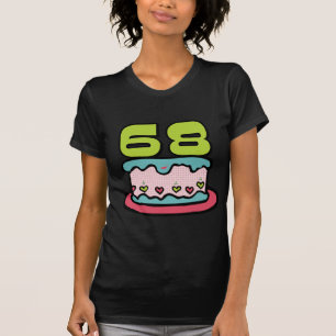 Camiseta Pastel de cumpleaños de 68 años