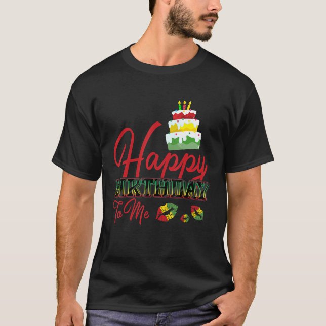 Camiseta Pastel de cumpleaños de Jamaica Feliz cumpleaños p (Anverso)