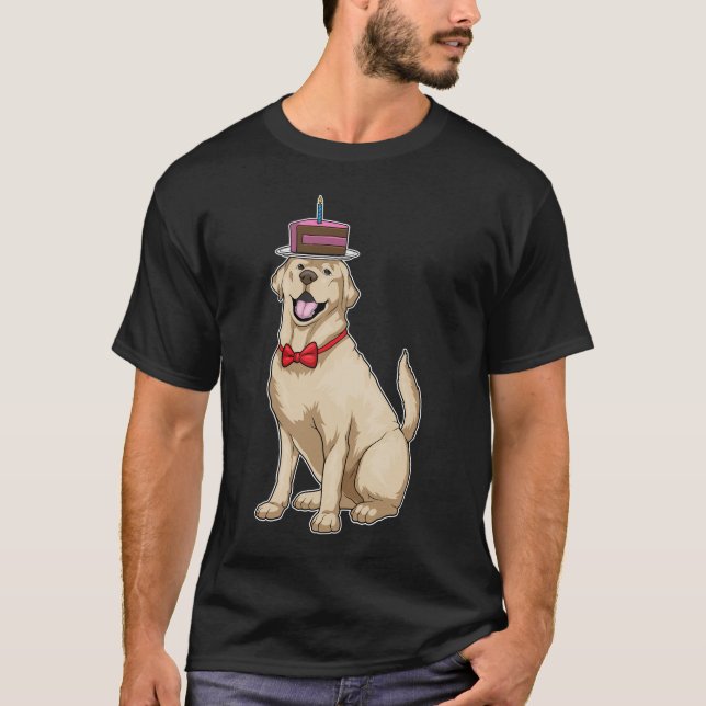 Camiseta Pastel de cumpleaños de Labrador (Anverso)