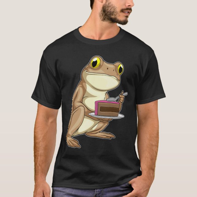 Camiseta Pastel de cumpleaños de rana (Anverso)