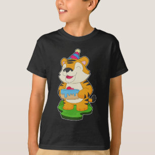 Camiseta Pastel de cumpleaños del tigre
