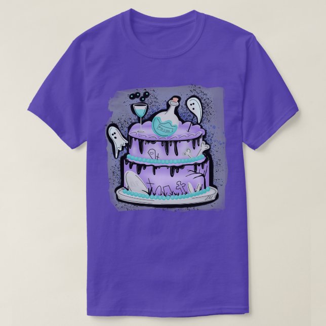 Camiseta Pastel de cumpleaños gótico (Diseño del anverso)