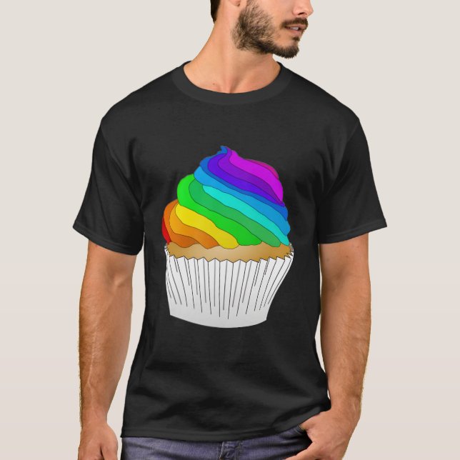 Camiseta Pastel de Fiesta arcoiris (Anverso)