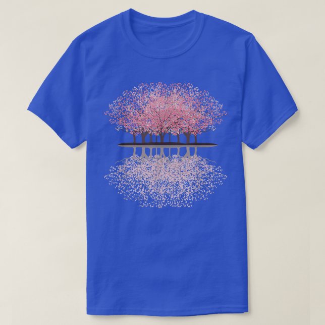 Camiseta Pastel de flores de cerezo sakura japonés (Diseño del anverso)