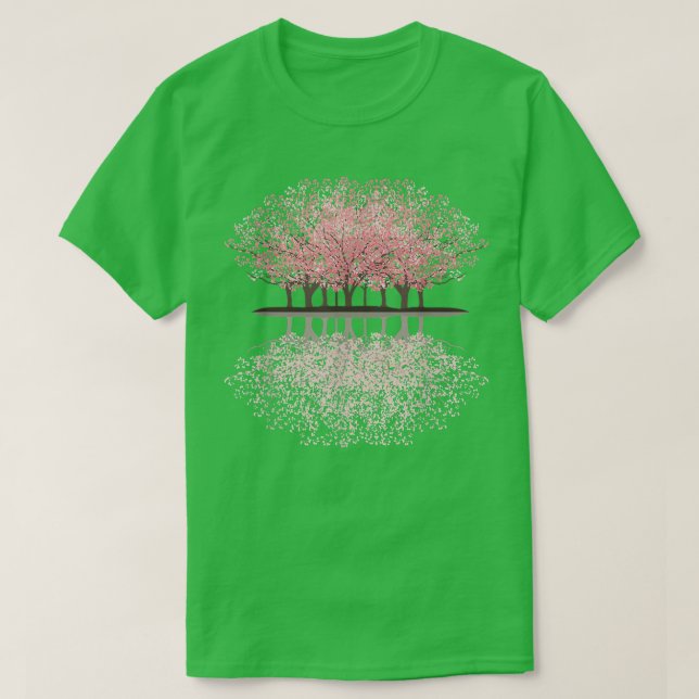 Camiseta Pastel de flores de cerezo sakura japonés (Diseño del anverso)