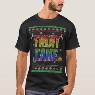 Camiseta Pastel de fruta LGBT Orgullo gay Navidades feos su