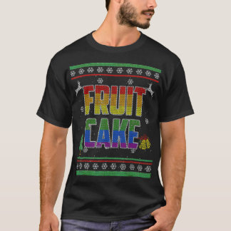 Camiseta Pastel de fruta LGBT Orgullo gay Navidades feos su