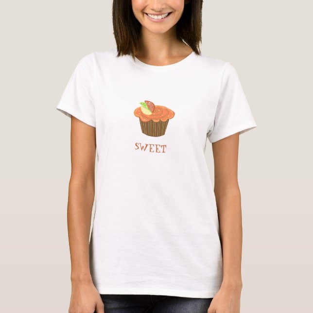 Camiseta Pastel de fruta naranja (Anverso)