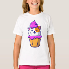 Camiseta Pastel de gato lindo