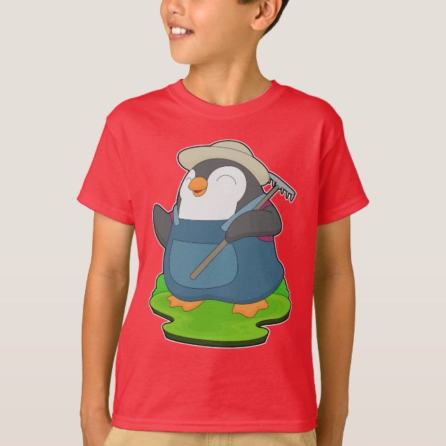 Camiseta Pastel de granjas de pingüino (Anverso)