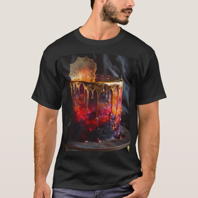 Camiseta Pastel de lava caliente. (Anverso)