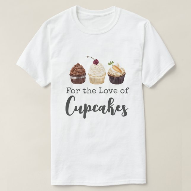 Camiseta Pastel de panadería postre blanco (Diseño del anverso)