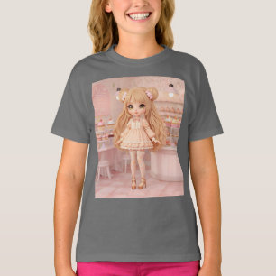 Camiseta Pastel de pastas Kawaii Doll