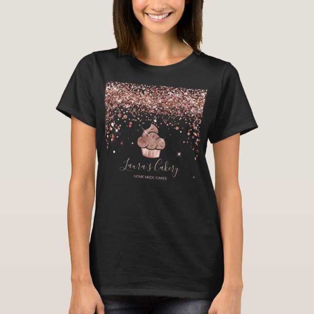 Camiseta Pastel de pastelería Pastelería Purpurina Dris Ros (Anverso)