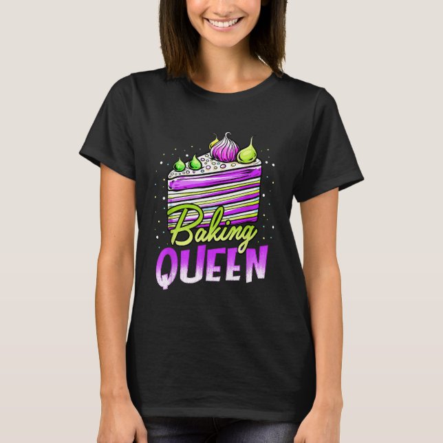 Camiseta Pastel de pasteles Queen Cupcake Bakers Chispas pa (Anverso)
