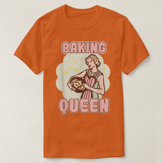 Camiseta Pastel de postre de pastelería de la reina de pan (Diseño del anverso)