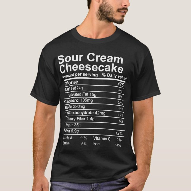 Camiseta Pastel de queso con crema agria (Anverso)