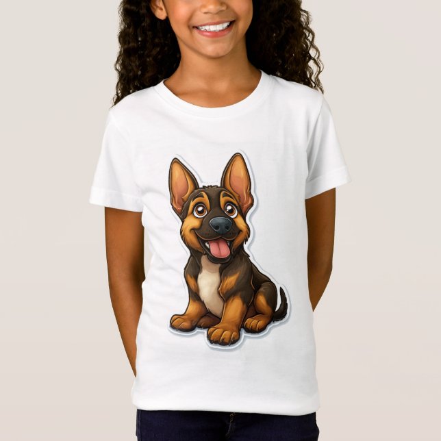 Camiseta Pastel de Shepard alemán (Anverso)