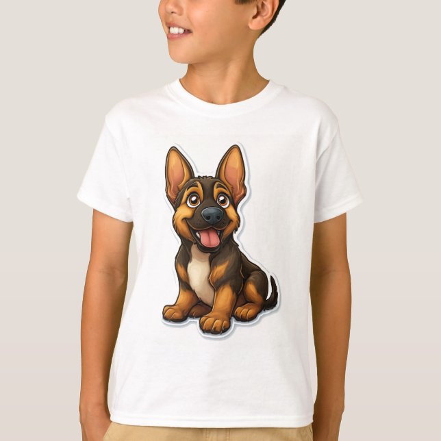 Camiseta Pastel de Shepard alemán (Anverso)