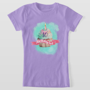 Camiseta Pastel de tarta dulce de cumpleaños Chica con Fies
