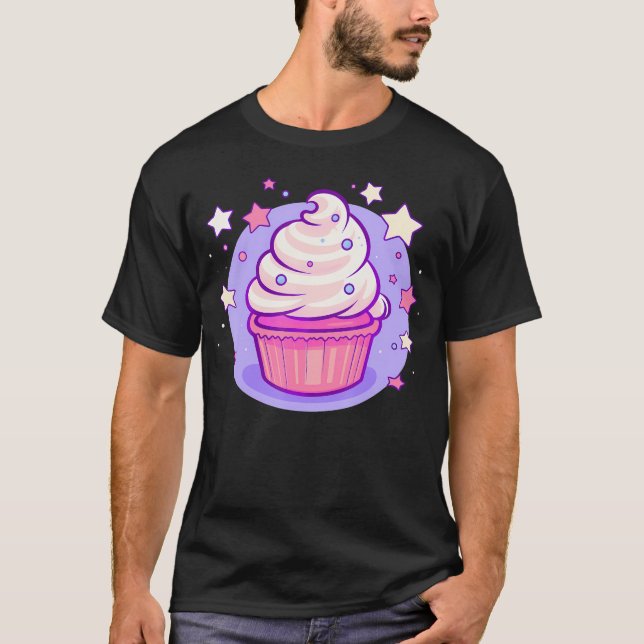 Camiseta Pastel de tarta dulce pastel Kawaii Estrellas Cele (Anverso)