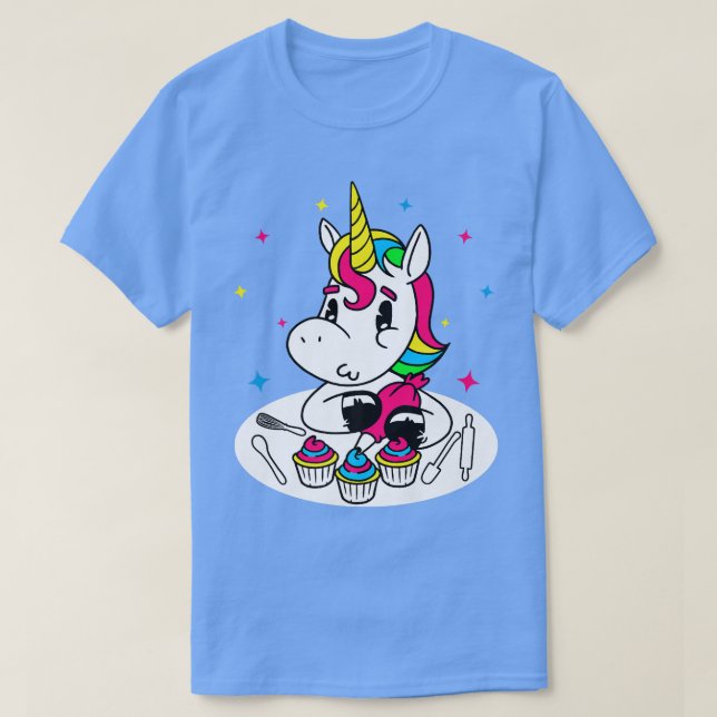Camiseta Pastel de tarta unicornio Baker I Fundido (Diseño del anverso)