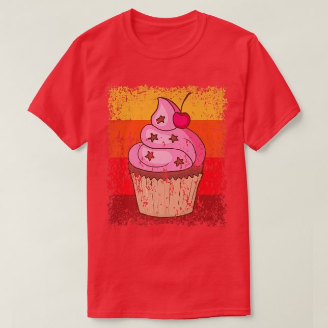 Camiseta Pastel de torta de pan panadería Pastel de retro 1 (Diseño del anverso)