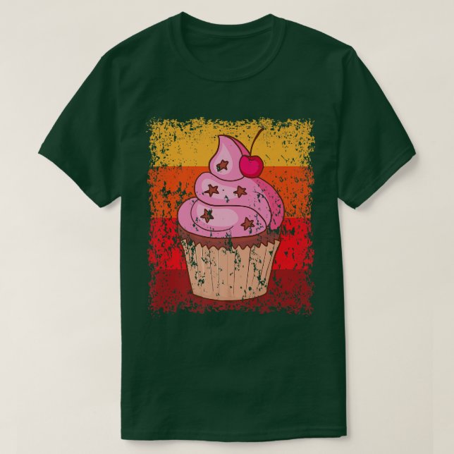 Camiseta Pastel de torta de pan panadería Pastel de retro 1 (Diseño del anverso)