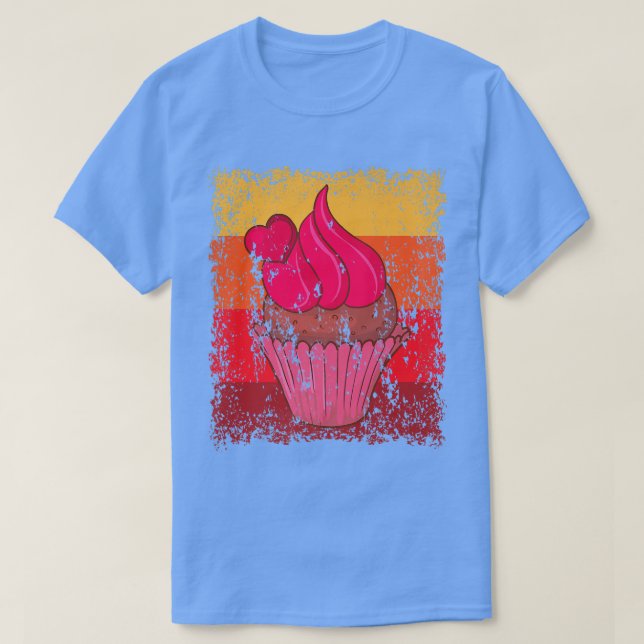 Camiseta Pastel de torta de pan panadería Pastel de retro 1 (Diseño del anverso)