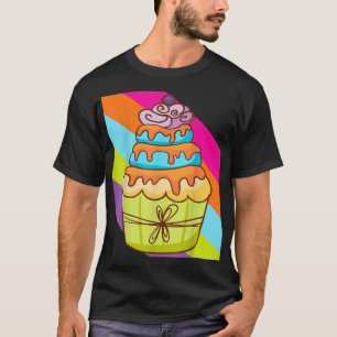 Camiseta Pastel de torta panadería Baker Cake Comida Delici