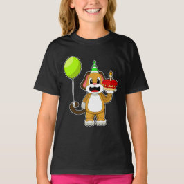 Camiseta Pastel de velas de cumpleaños para perros
