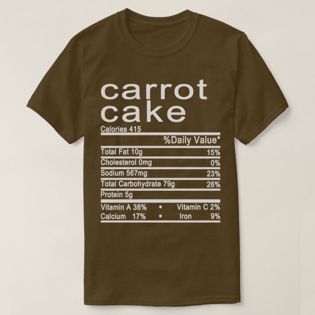 Camiseta pastel de zanahoria (Diseño del anverso)