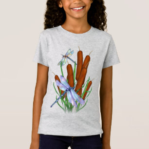 Camiseta Pastel Dragonfllies and Bulrushes