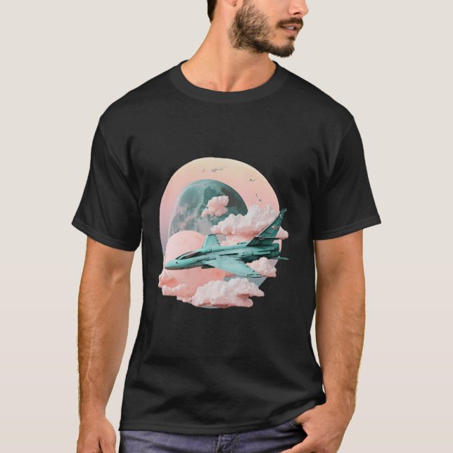 Camiseta Pastel Dreamcore F18 Super Hornet Fighter Jet (Anverso)