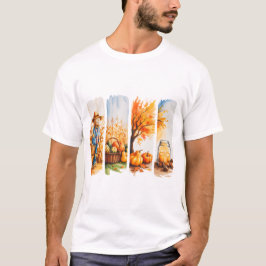 CAMISETA PASTEL FALL TEMÁTICO AUTUMN BRUSHSTROKES